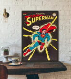 vintage super hero poster