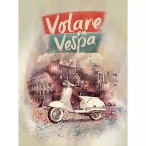 vintage vespa poster