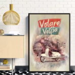 vintage vespa poster