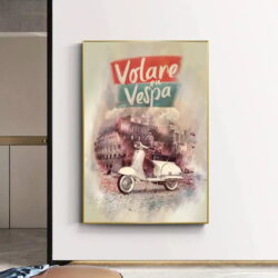 vintage vespa poster