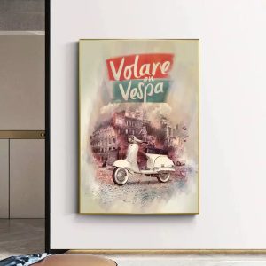 vintage vespa poster