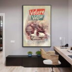 vintage vespa poster