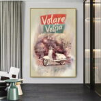 vintage vespa poster
