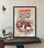 vintage vespa poster