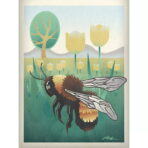 vintage bee poster