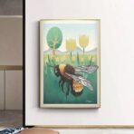 vintage bee poster