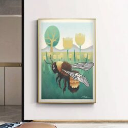 vintage bee poster