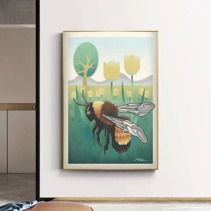vintage bee poster