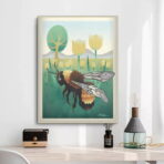 vintage bee poster