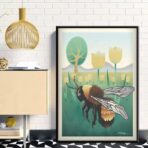 vintage bee poster