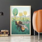 vintage bee poster