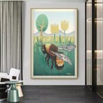 vintage bee poster