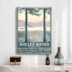 vintage poster aix les bains