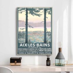 vintage poster aix les bains