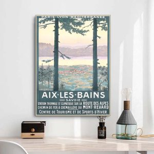 vintage poster aix les bains