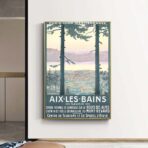 vintage poster aix les bains