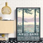 vintage poster aix les bains