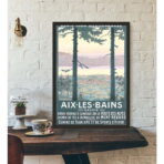 vintage poster aix les bains