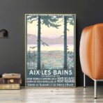 vintage poster aix les bains