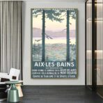 vintage poster aix les bains