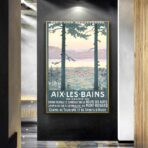 vintage poster aix les bains