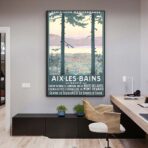vintage poster aix les bains