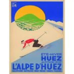 vintage alpe dhuez poster