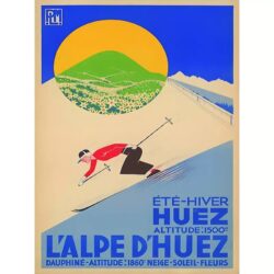 vintage alpe dhuez poster