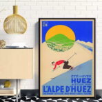 vintage alpe dhuez poster