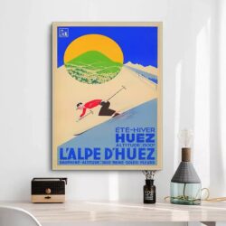 vintage alpe dhuez poster