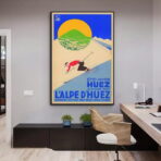 vintage alpe dhuez poster