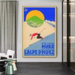 vintage alpe dhuez poster