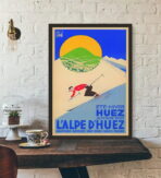 vintage alpe dhuez poster