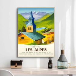 vintage poster alps