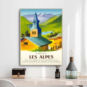 vintage poster alps