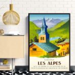 vintage poster alps