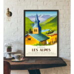 vintage poster alps