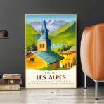vintage poster alps