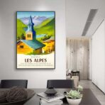 vintage poster alps