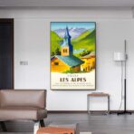 vintage poster alps