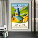vintage poster alps