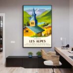 vintage poster alps