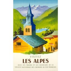 vintage poster alps