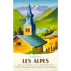 vintage poster alps