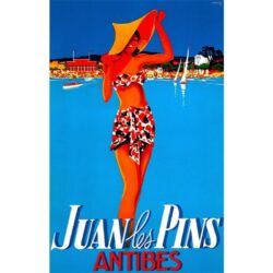 vintage poster antibes juan les pins