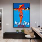 vintage poster antibes juan les pins