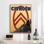 vintage automobile poster