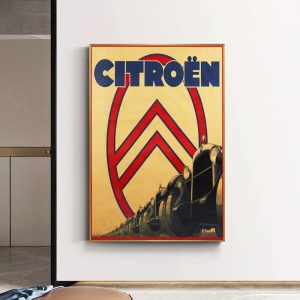 vintage automobile poster