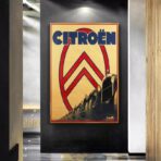 vintage automobile poster