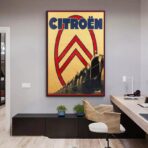 vintage automobile poster